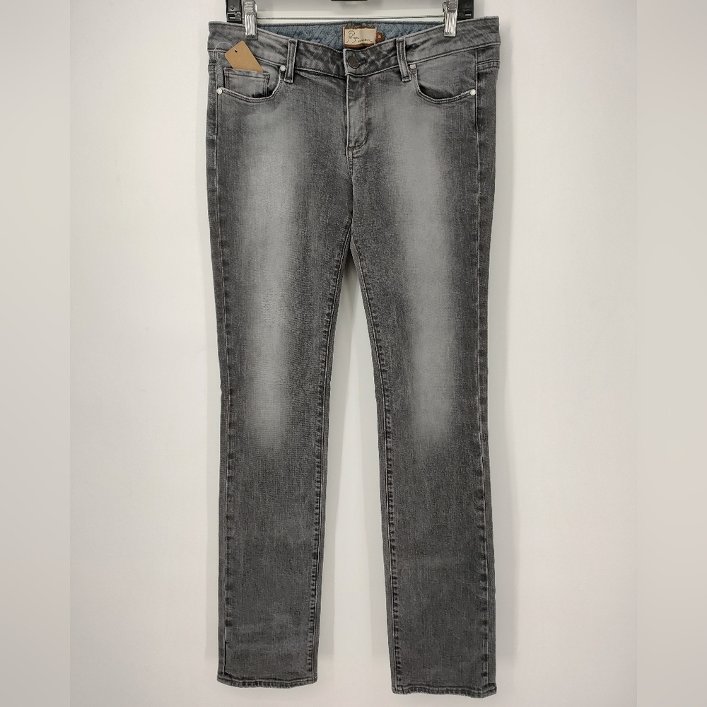 PAIGE Blue Heights Gray Straight Leg Jeans Womens 31